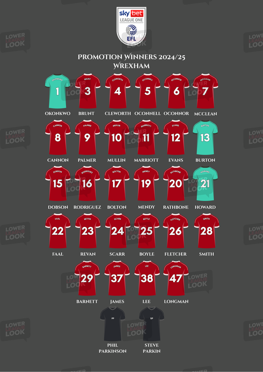 Wrexham 2024/25 - Promotion Winners Print