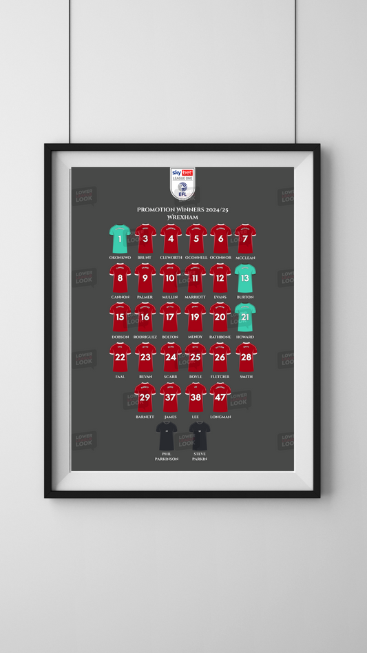 Wrexham 2024/25 - Promotion Winners Print
