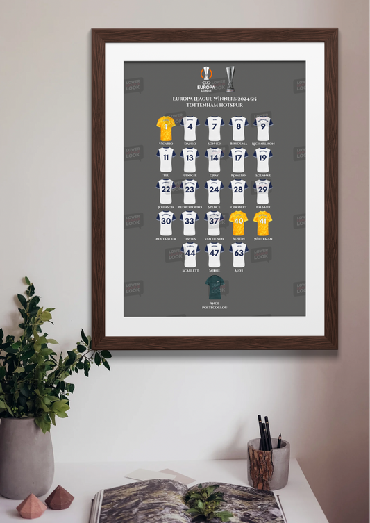 Tottenham Hotspur 2024/25 - Europa League Winners Print